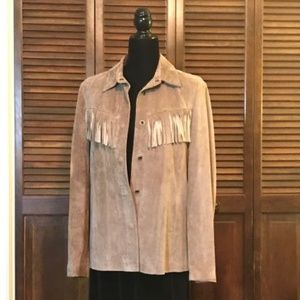 Alfani Suede Fringe Western Jacket